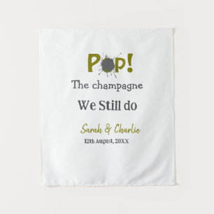 Pop the champagne we still do gold grey couple nam tapestry
