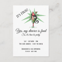 Pop the Cork Divorce Party Invitation