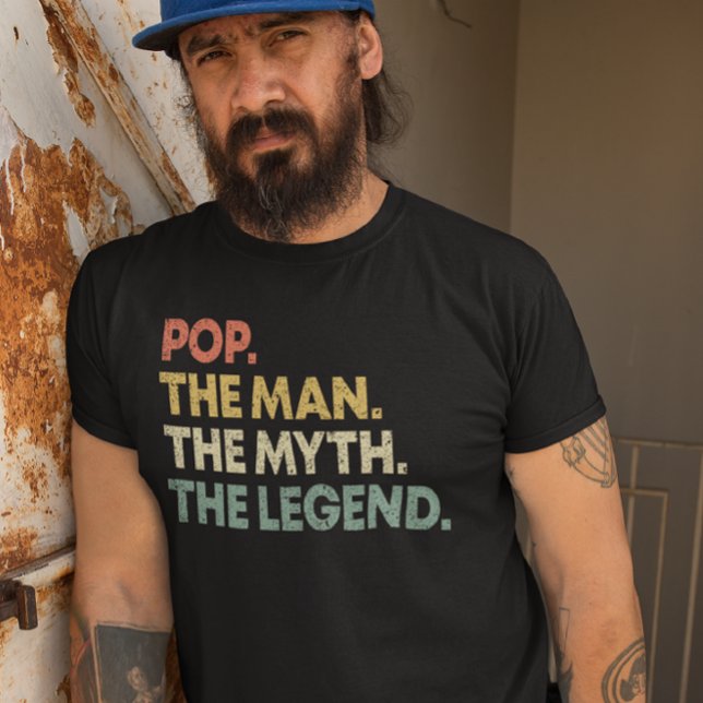 Pop The Man The Myth The Legend Retro Pops Dad T-Shirt (Creator Uploaded)