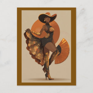 POP THEM FANS BROWN #1 POSTCARD