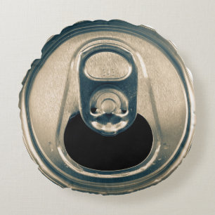Pop Top Soda Beer Can Round Pillow