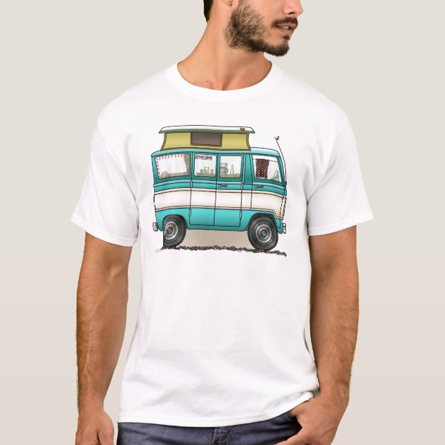 Pop Top Van Camper Camping Apparel (Front)