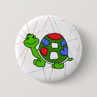 Pop Turtle 4th! 6 Cm Round Badge