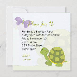 Pop Turtle Invitation