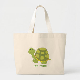 Pop Turtle! Large Tote Bag