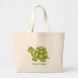 Pop Turtle! Large Tote Bag