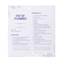 Pop Up Market Planning Pad