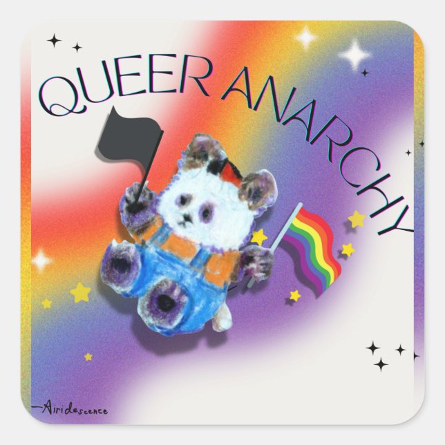 Pop up Pride Panda Bear Sticker (Front)