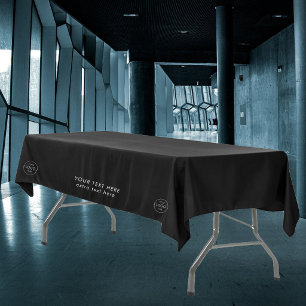 Pop Up Shop Business Logo Promo Trade Show Black Tablecloth