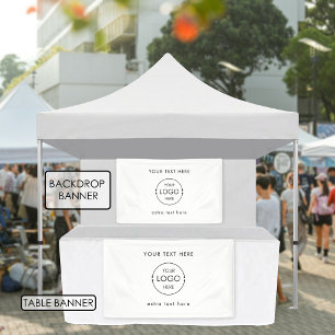 Pop Up Shop Logo Text Backdrop Banner Vendor Tent