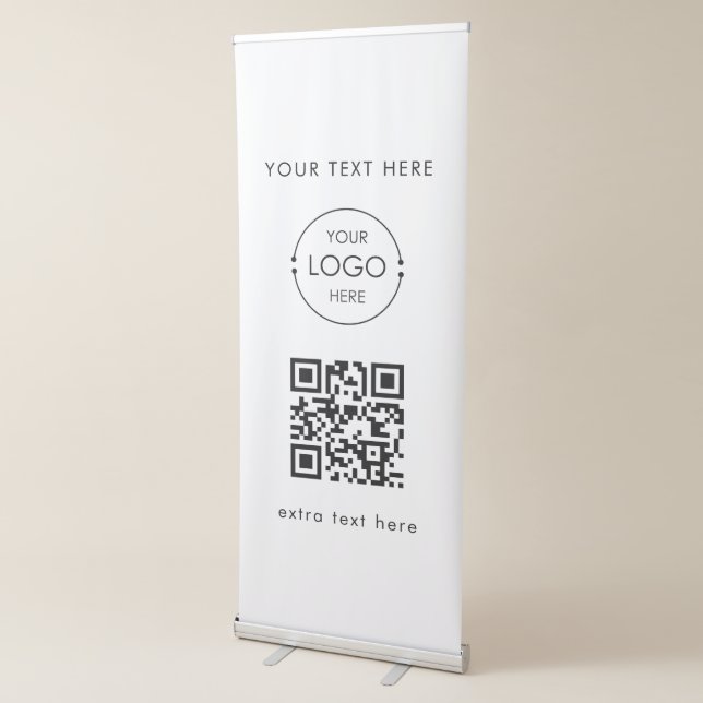 Pop Up Shop Standing Booth Business Logo QR Code Retractable Banner (3/4)
