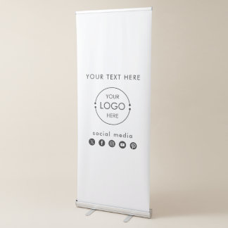 Pop Up Shop Standing Booth Logo Social Media Retractable Banner