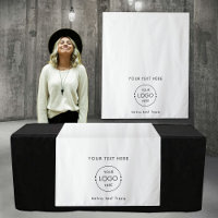 Pop Up Shop Table Runner Banner Business Logo Text