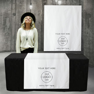 Pop Up Shop Table Runner Banner Business Logo Text Tapestry