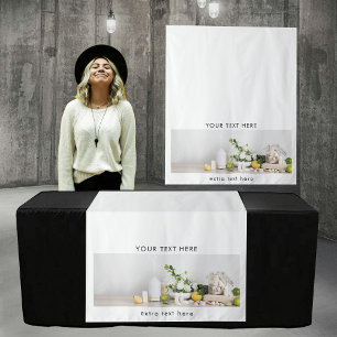 Pop Up Shop Table Runner Banner Business Photo  Tapestry