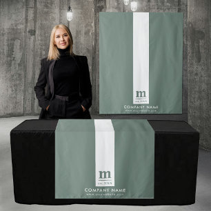 Pop Up Shop Table Runner Banner Logo Green Tapestry