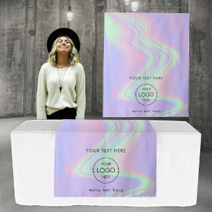 Pop Up Shop Table Runner Banner Logo Holographic Tapestry