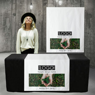 Pop Up Shop Table Runner Banner Photo Logo Tapestry