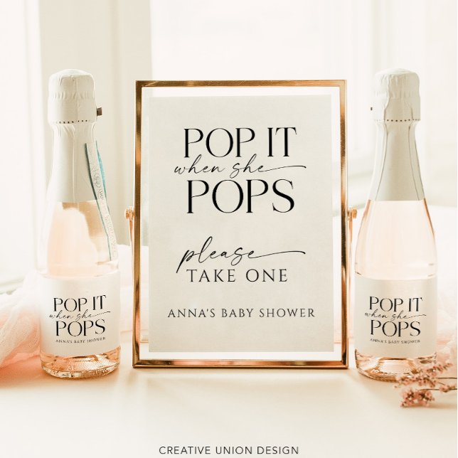 Pop When She Pops Personalised Baby Shower Favour (Creator Uploaded)