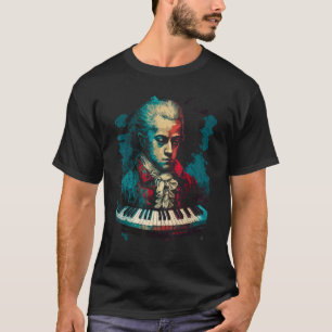 Pop Wolfgang Amadeus Mozart Music Piano 1 T-Shirt