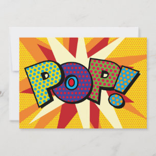 POP Your Message Speech Bubble Fun Retro Announcement