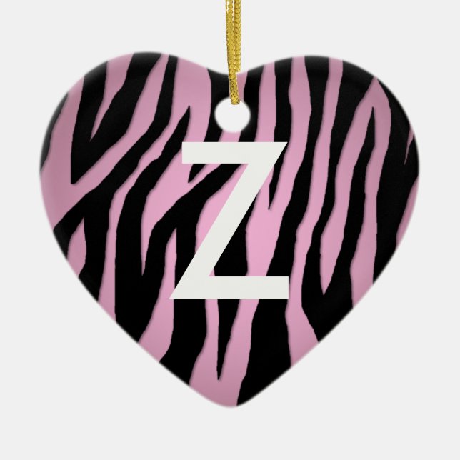 Pop Zebra Ceramic Tree Decoration (Front)