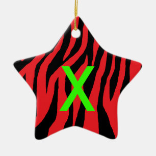 Pop Zebra Ceramic Tree Decoration