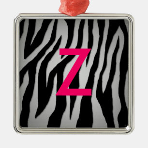 Pop Zebra Metal Tree Decoration