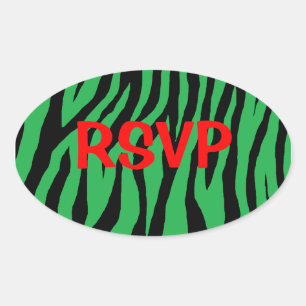 Pop Zebra Oval Sticker