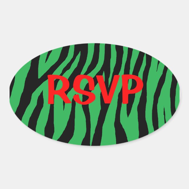 Pop Zebra Oval Sticker (Front)