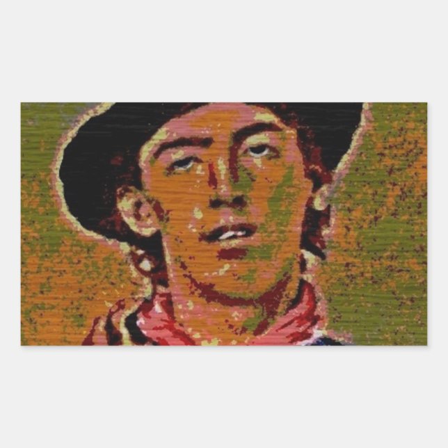 PopArt Billy Rectangular Sticker (Front)