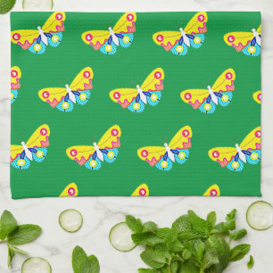 PopArt Butterfly Tea Towel