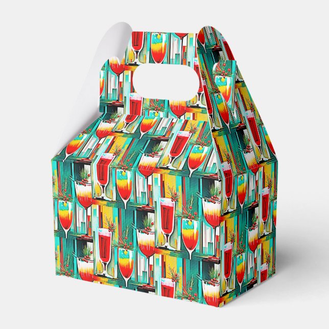 PopArt Christmas Cocktails Favour Box (Front Side)