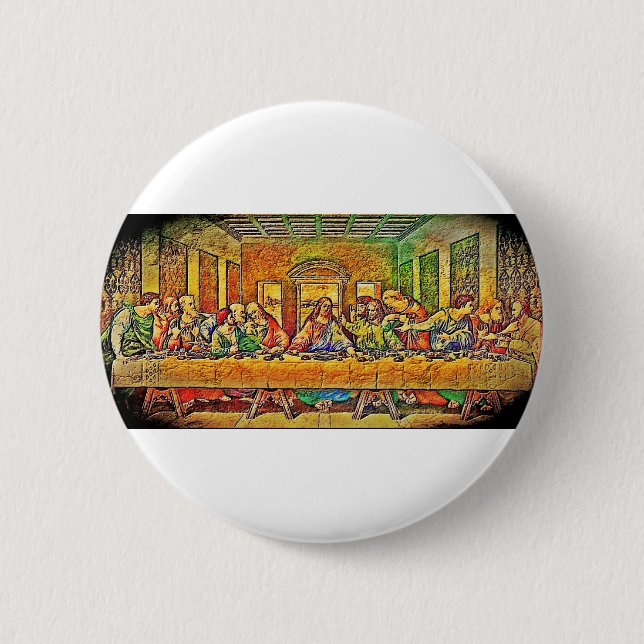 PopArt Da Vinci 6 Cm Round Badge (Front)