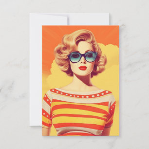 Popart design, Retro inspired Thank You Card