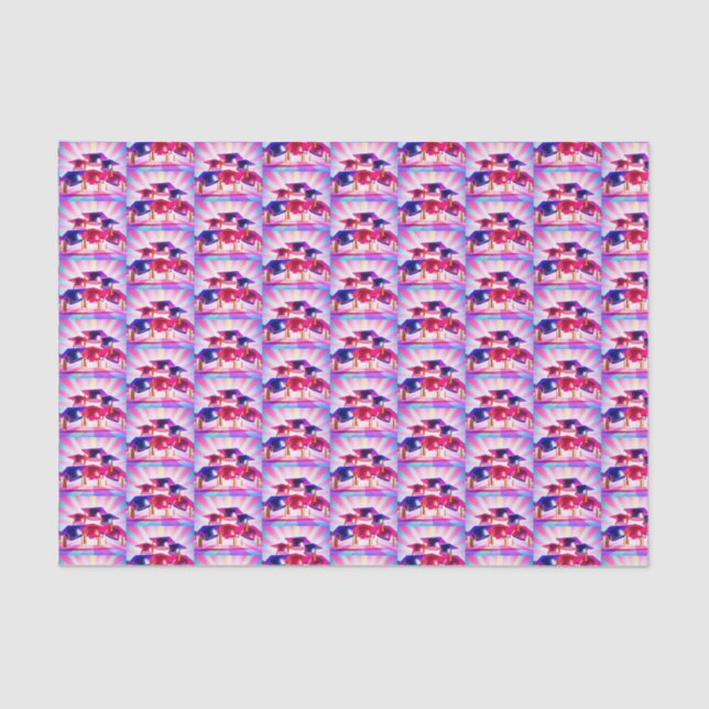 PopArt Graduation Hats Tissue Paper (Front)