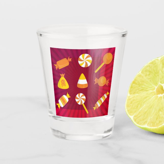 PopArt Halloween Candy Shot Glass (Front)