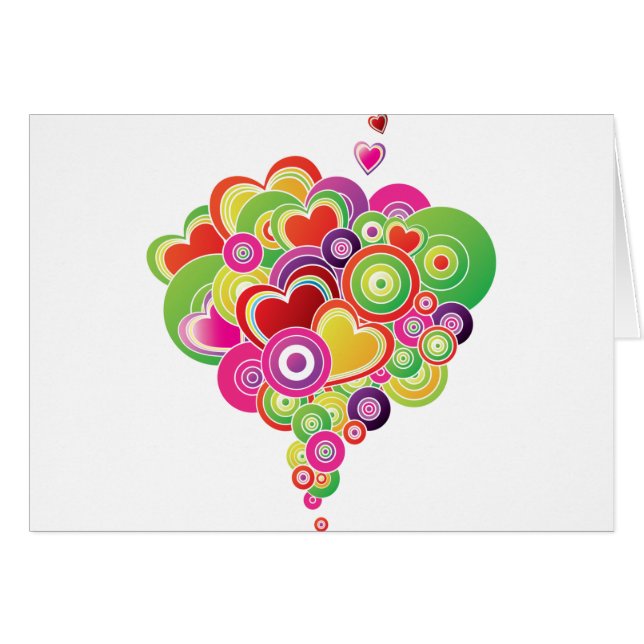 PopArt Pink and Green Hearts (Front Horizontal)