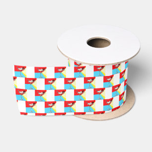 PopArt Santa Martini Satin Ribbon
