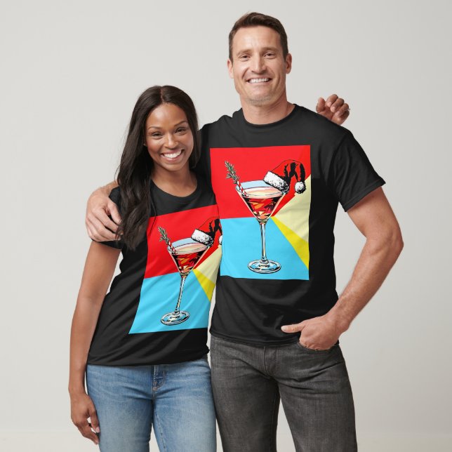 PopArt Santa Martini T-Shirt (Unisex)