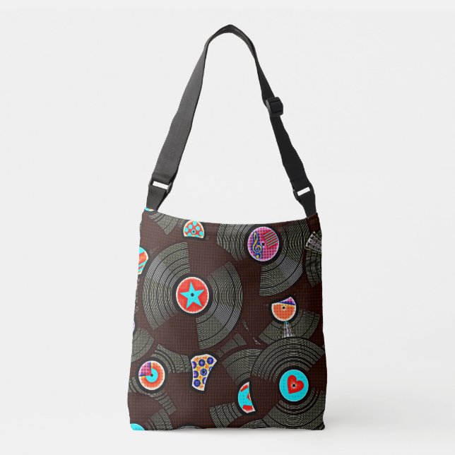 PopArt Vinyl Crossbody Bag (Front)