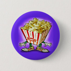 Popcorn 6 Cm Round Badge