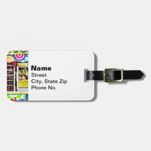 Popcorn and Candy Apples Luggage Tag