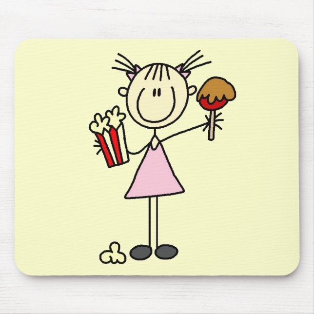 Popcorn and Cotton Candy Tshirts and Gifts Mouse Mat (Front)