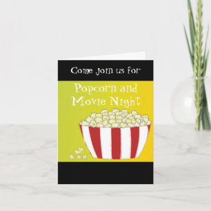 Popcorn and Movie Night Invitation