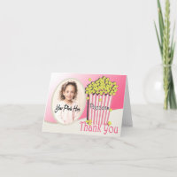 Popcorn and Movie Photo Thank You