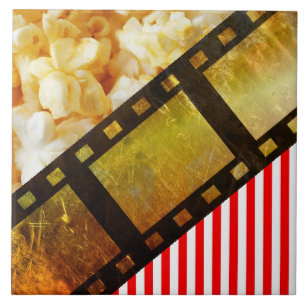 Popcorn and movie reel film flip flops