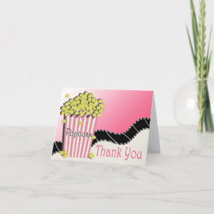Popcorn and Movie Thank You Card