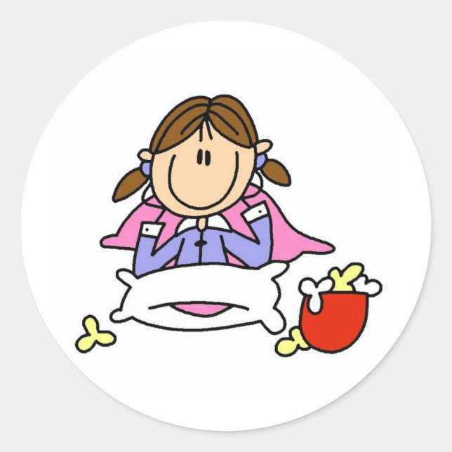 Popcorn And Pyjamas Sticker (Front)