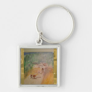 Popcorn Anime Abstract Key Ring
